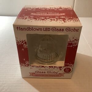 Holiday Handblown Glass Globe Lights Up Color Changing LEDs
